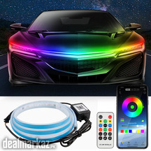 Exterior Car LED Hood Light Strip RGB Multicolor with App & Remote
