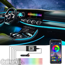 5 in 1 Car LED Strip Light RGB Interior Car Lights APP Control 16 Colo