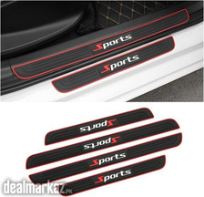 4 Pcs PVC Car Door Sill Plate Protectors Soft Rubber Front Rear Door S