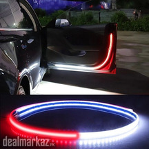 2 in 1 Car LED Door Warning Strip Strobe Flash Lamp Red White