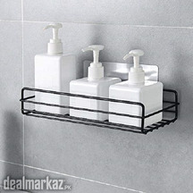 Iron Storage Rack Bathroom Kitchen Rack Shower Gel Shelf Self-adhesive