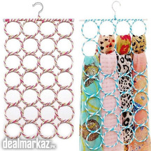 28 Circles Clothes Tie Scarf Rack Hanger DIY Rack Holder Organizer