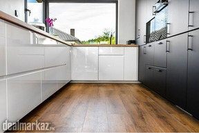 wooden flooirng and PVC sheets with fitting