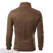 1 Men's Stitched Fleece Mexican Style Jacket, Brown