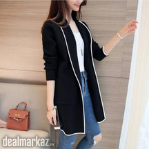 Women stitched fleece lapel coat