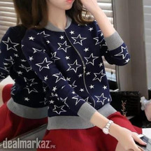 Printed fleece jacket