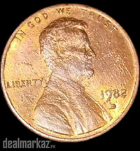 1982-D Lincoln Memorial Cent, Small Date, Copper-Plated Zinc Coin