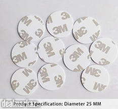 125KHz Rewritable Blank Dot RFID Coin Sticker Cards For Access Control