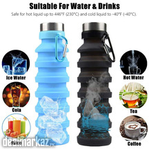 500ml Creative Portable Silicone Folding Sports Water Bottle.