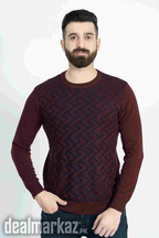 Maroon Sweater For Men By Royal Tag.