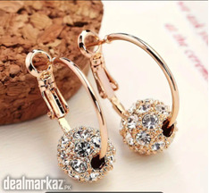 BOHO-CHIC CRYSTAL BALL STUD EARRINGS
