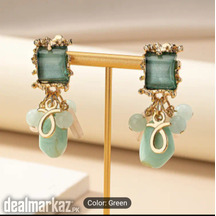 Resin Dangle Clip-On Earrings