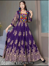 Elegant Middle Eastern Embroidered Dress