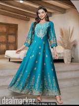 Elegant Plus Size Embroidered Kaftan Dress