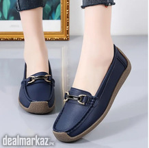 Solid Color Casual Loafers with Plain Toe