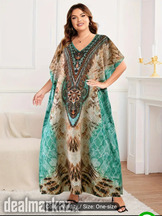 V-Neck Maxi Dress with Side Slit