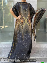Floral Maxi Dress with Scarf 1