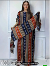 Batwing Sleeve Maxi Dress with Belt