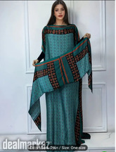 Floral Print Abaya with Batwing Sleeves