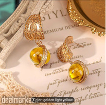 Golden Plated Zinc Alloy Earrings
