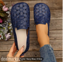 Embroidered Floral Slip-On Flats