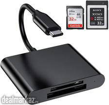 RAYCUE XQD SD Card Reader, USB C 2 in 1Memory Card Adapter, High Speed