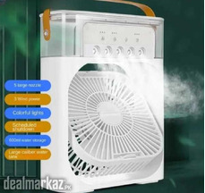 Mini Air Conditioner - 1 Pc Portable Fan with 3 Fan Speeds and 60° Adj
