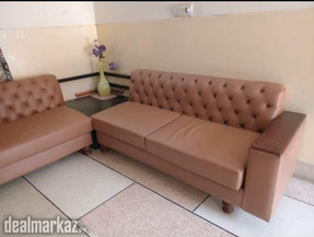 L-Shaped Rexin Sofa – Gently Used | Rs. 70,000