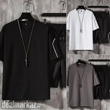 Men's Premium T-Shirt & Shorts Set | Cotton Summer Wear 2Pcs