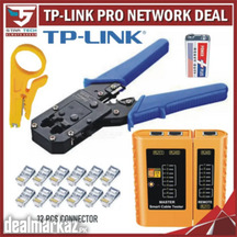 NETWORK CABLE TESTER + NETWORK CABLE CRIMP + 9V Battery