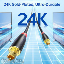 Syncwire Digital Optical Audio Cable 3m - [24K Gold-Plated, Ultra-Dura
