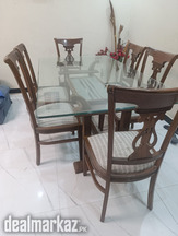 Elegant 6-Seater Glass-Top Dining Table – Bahria Town Rawalpindi