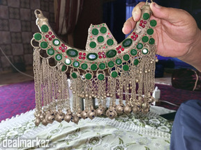 Rare Tribal Necklace with Real Emerald, Ruby & Sapphire