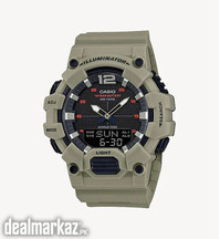 Casio HDC‑700‑3A3V – Olive Green Analog-Digital World Time Watch