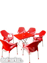 Plastic chairs and table set