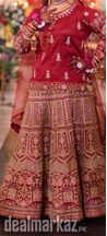 Bridal barat lehnga Red and golden