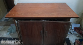 Cooking range Wood made Almarih & wood made Iron Table and LG TV