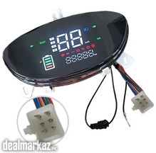 48-72V Smart Digital LCD Speedometer with 6-Pin Interface
