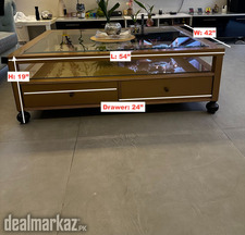 Elegant Solid Wood & Tempered Glass Table Set – Quick Sale!
