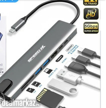 Branded 8 In 1 USB C Hub Multi port Adapter
