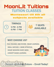Evening classes available for Montessori till 8th