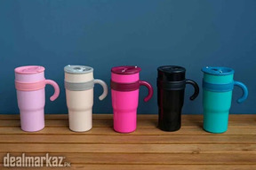 Stainless Steel Large Capacity Coffee Cup, Portable Double Drink