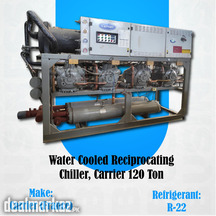 Water Cooled Reciprocating Chiller, Carrier 120 Ton