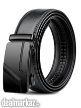 Men’s Luxury Automatic Buckle Belt High-Quality Leather 110–130cm