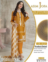 Women’s 3 Piece Unstitched Embroidery Suit