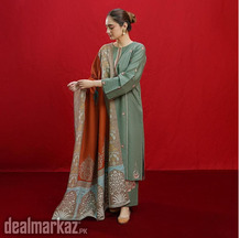 Designer 3 Pcs Unstitched Embroidered Outfit