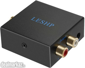 LESHP Audio Converter Digital to Analog Audio Converter Adapter USB Ca