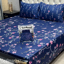 3- 3 Pcs Cotton Sotton,From Gul Ahmed (COPY), Printed Double Bedsheet.
