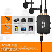 Comica CVM-D03 Dual Lavalier Lapel Microphone with MonoStereo Sound, V