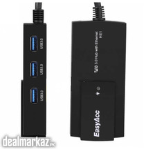 EasyAcc Superspeed Usb 3.0 3 Port Hub with 1 Rj45 10/ 100/ 1000 Gigabi